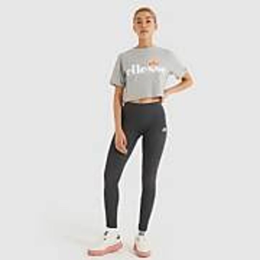 Women Ellesse Tops | Women'S Alberta Cropped T-Shirt Grey Marl