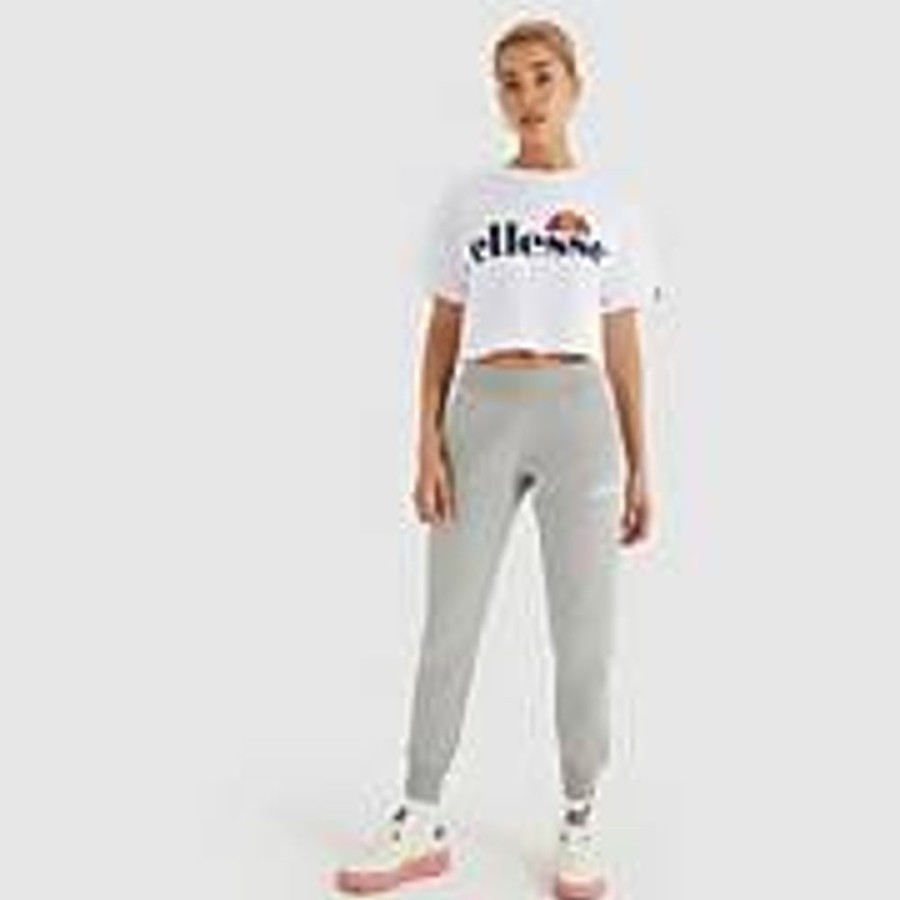 Women Ellesse Tops | Women'S Alberta Cropped T-Shirt White