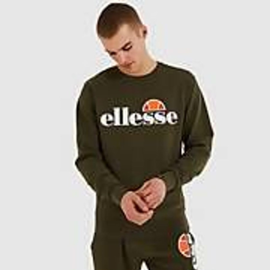 Men Ellesse Hoodies & Sweatshirts | Men'S Sl Succiso Sweatshirt Khaki