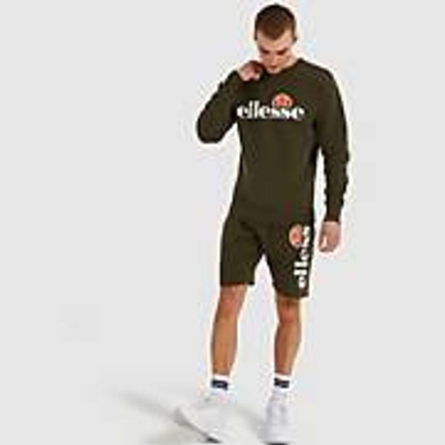 Men Ellesse Hoodies & Sweatshirts | Men'S Sl Succiso Sweatshirt Khaki