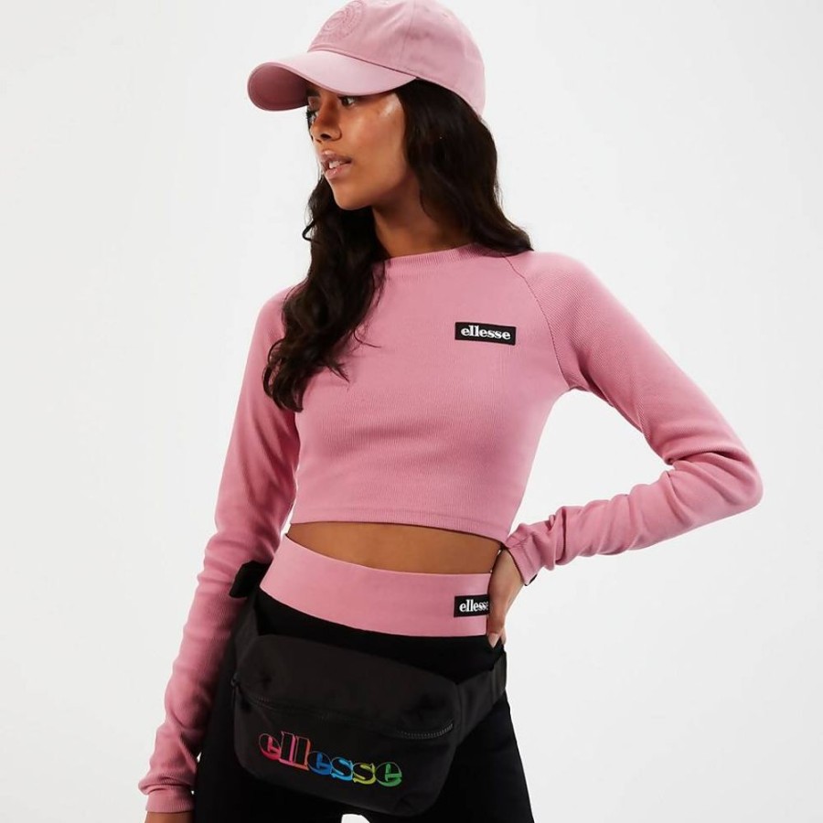 Women Ellesse Tops | Women'S Linny Long Sleeve Crop T-Shirt Pink