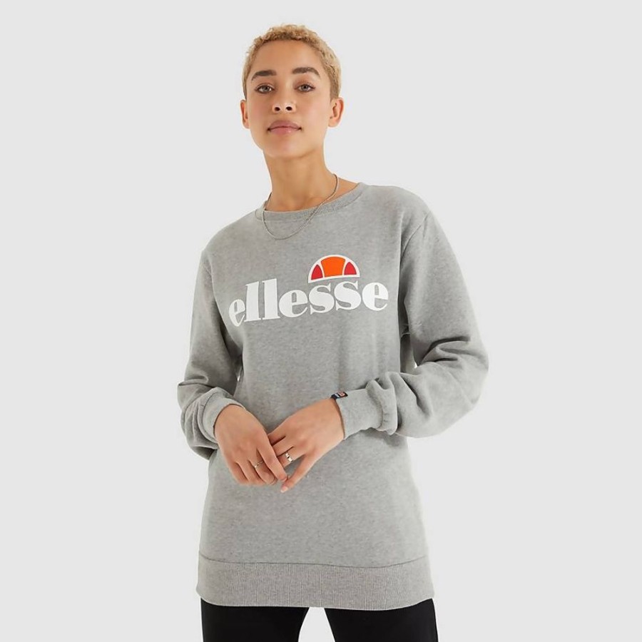 Women Ellesse Hoodies & Sweatshirts | Women'S Agata Sweatshirt Grey Marl