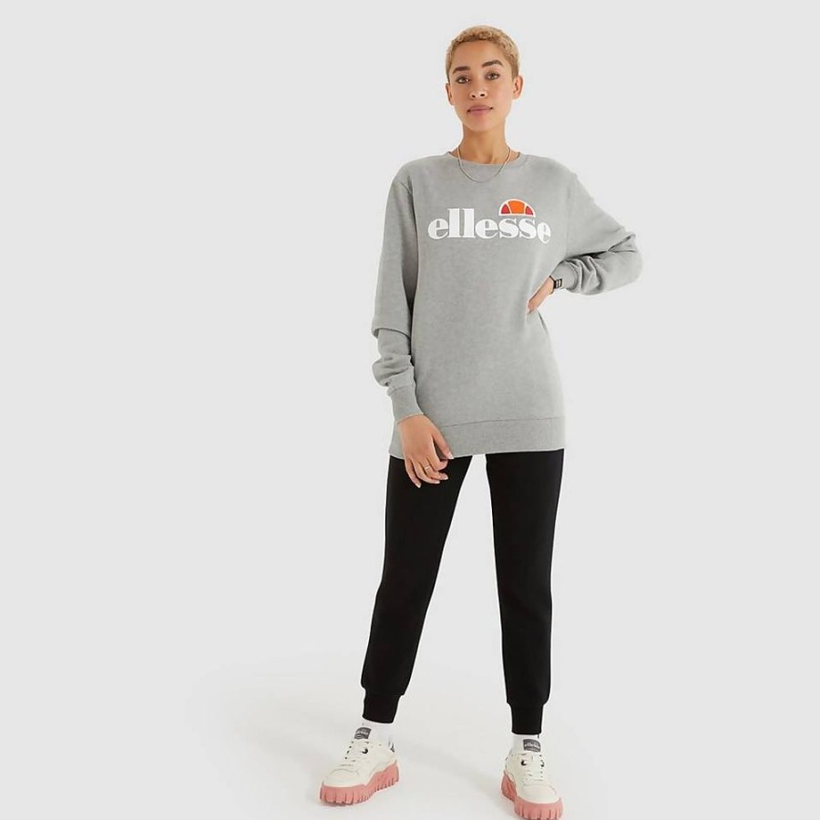 Women Ellesse Hoodies & Sweatshirts | Women'S Agata Sweatshirt Grey Marl