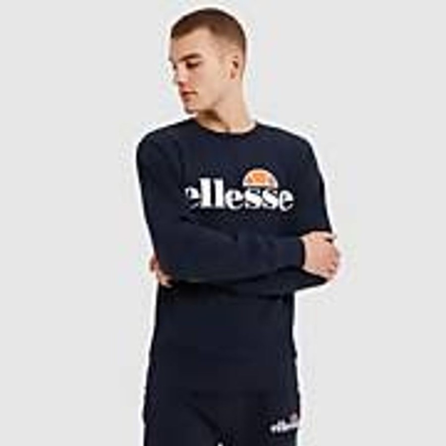 Men Ellesse Hoodies & Sweatshirts | Men'S Sl Succiso Sweatshirt Navy