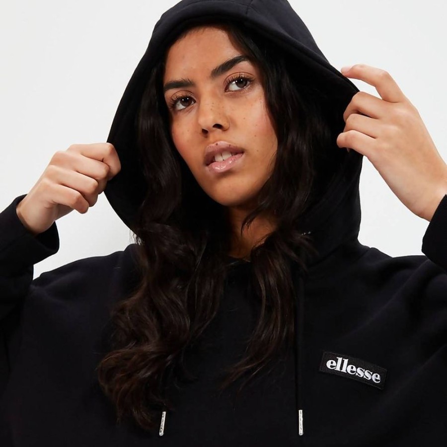 Women Ellesse Hoodies & Sweatshirts | Women'S Halo Crop Hoody Black