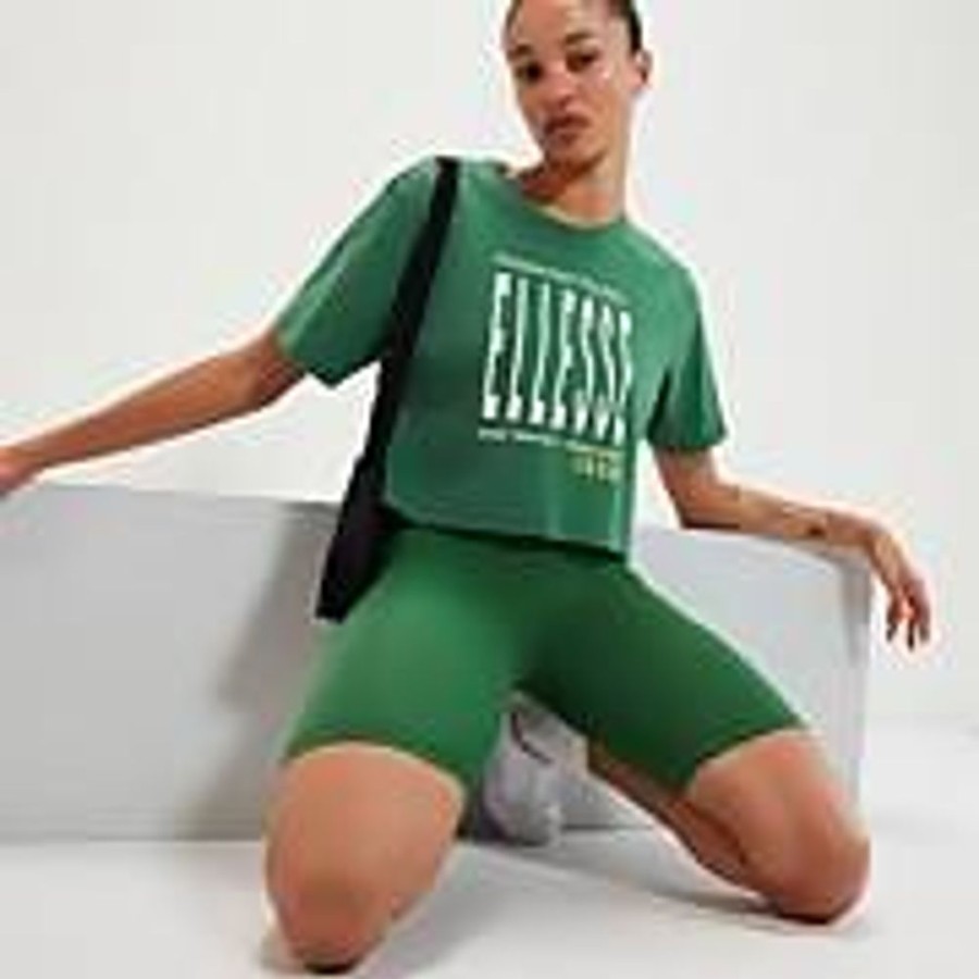 Women Ellesse Tops | Women'S Volia Crop T-Shirt Green