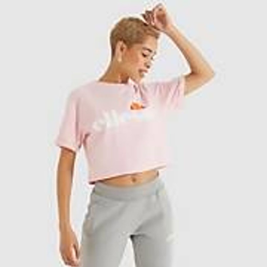 Women Ellesse Tops | Women'S Alberta Cropped T-Shirt Light Pink