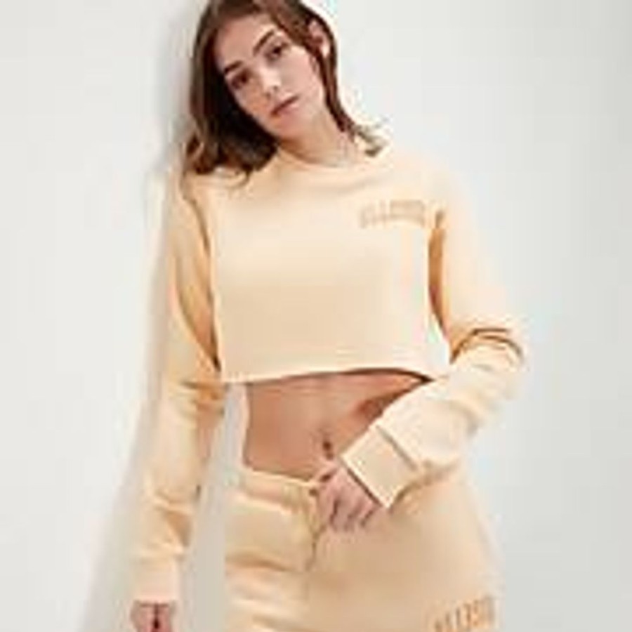 Women Ellesse Hoodies & Sweatshirts | Women'S Canleo Crop Sweatshirt Light Brown