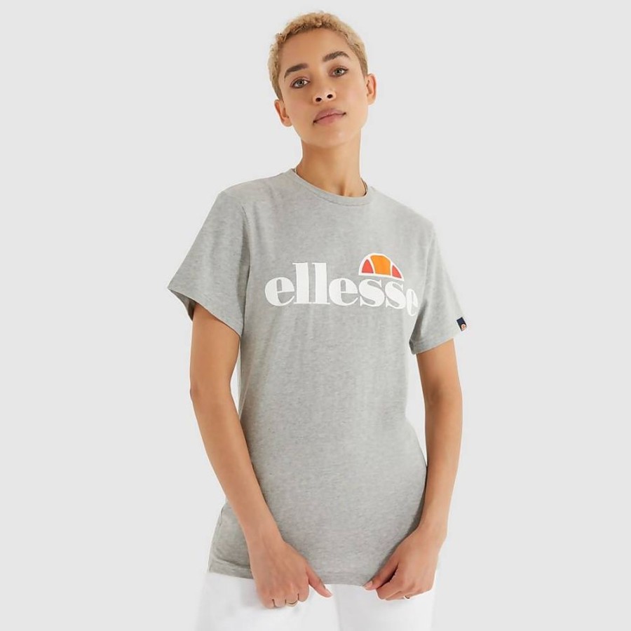 Women Ellesse Tops | Women'S Albany T-Shirt Grey Marl