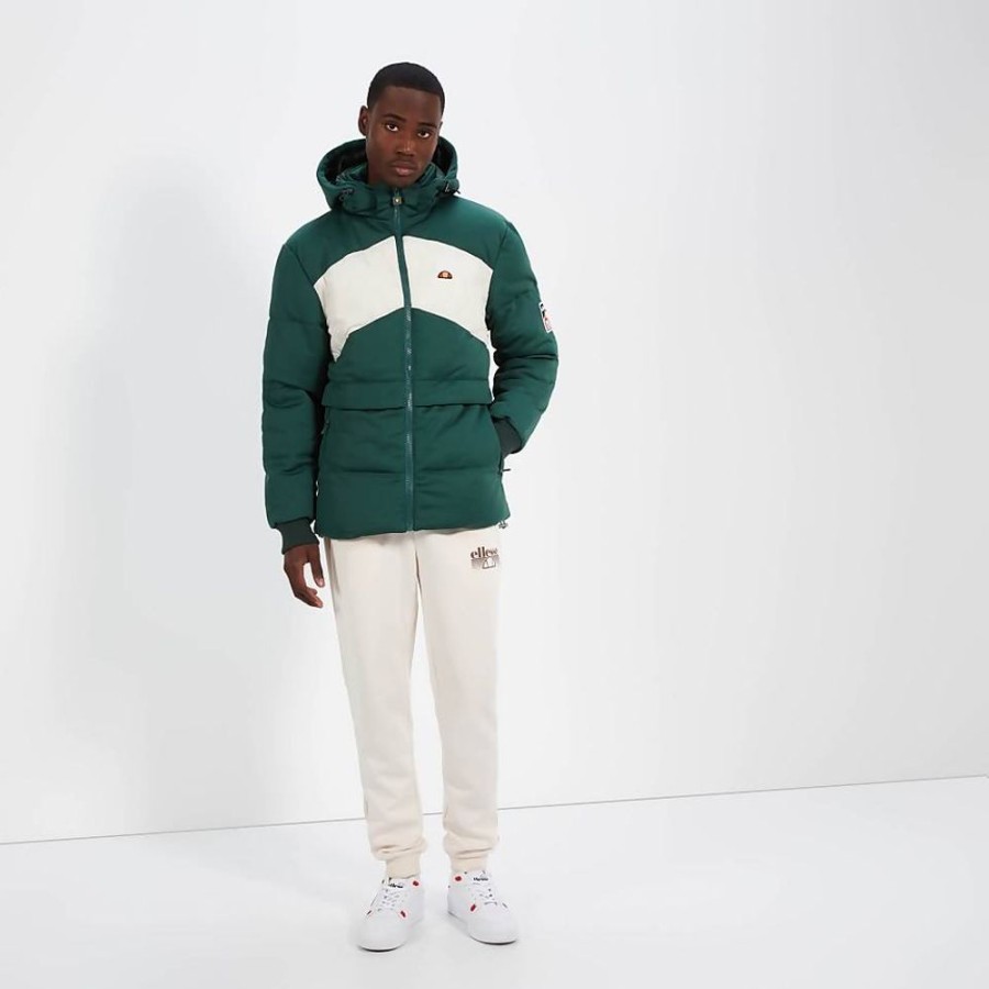 Men ELLESSE Jackets & Coats | Men'S Padolti Padded Jacket Dark Green