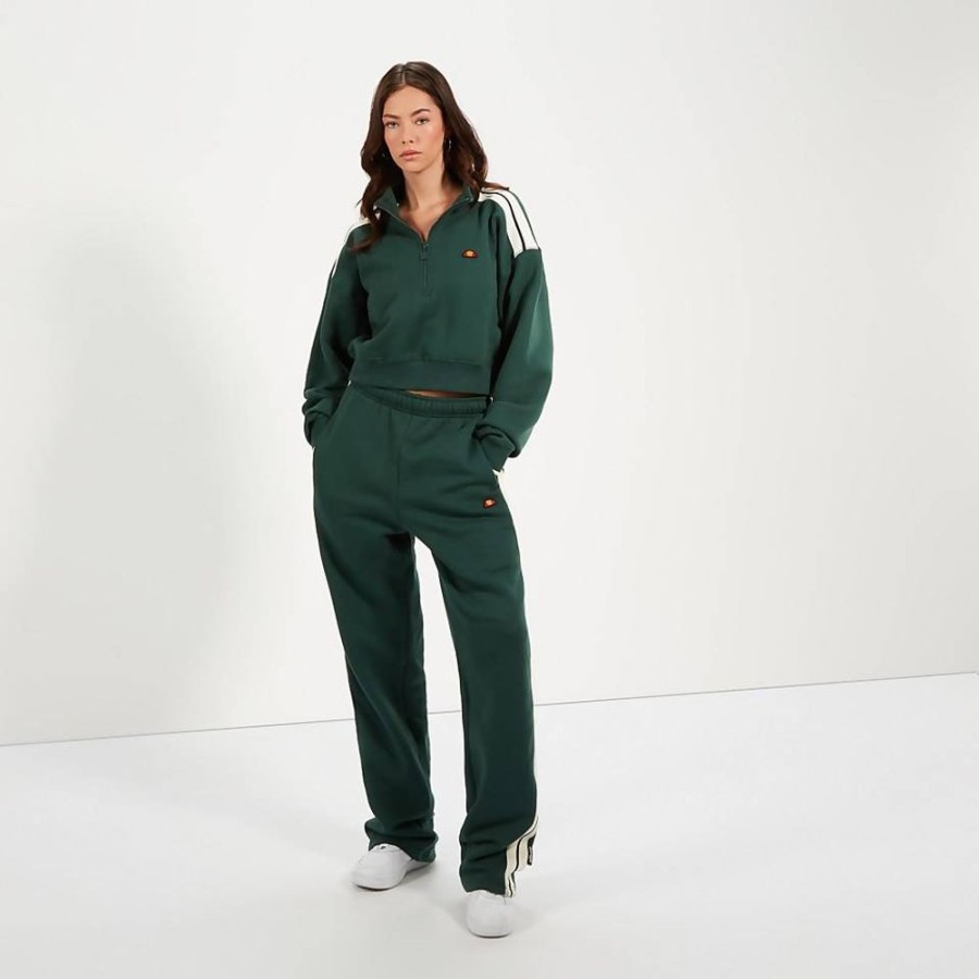 Women ELLESSE Hoodies & Sweatshirts | Women'S Innocenzo Crop Sweatshirt Dark Green