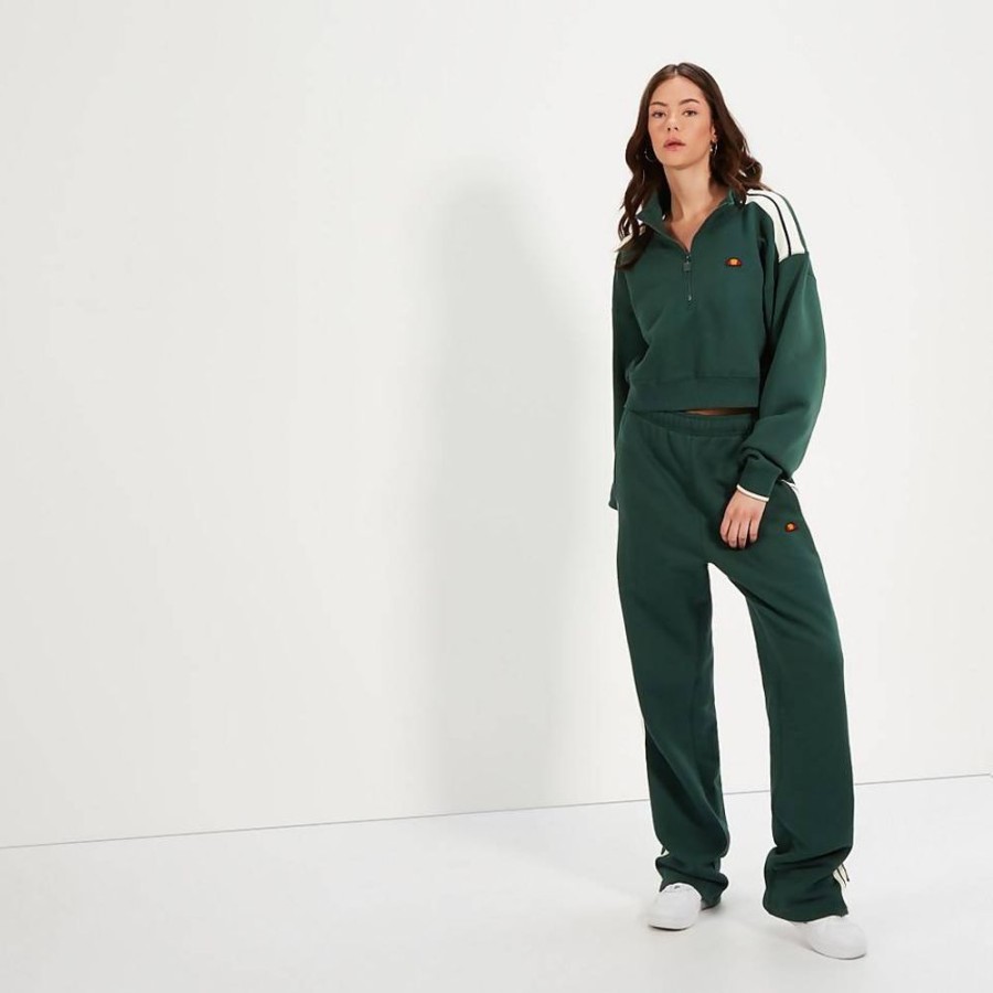 Women ELLESSE Hoodies & Sweatshirts | Women'S Innocenzo Crop Sweatshirt Dark Green