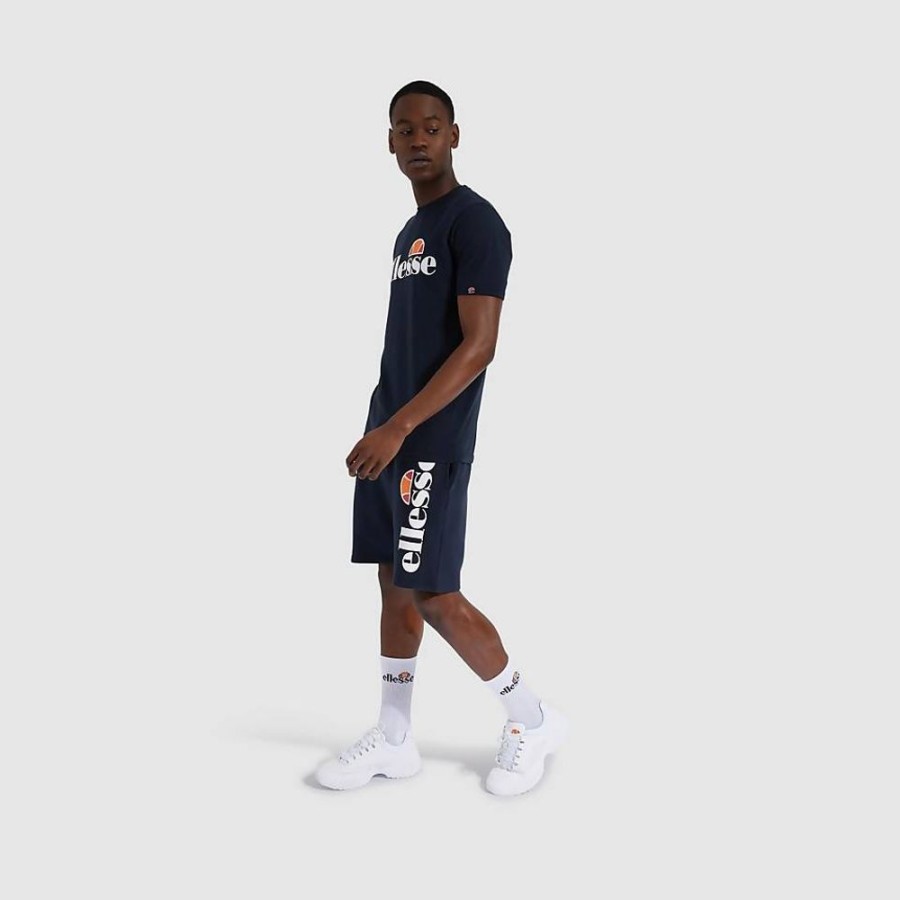 Men Ellesse Shorts | Men'S Bossini Fleece Shorts Navy