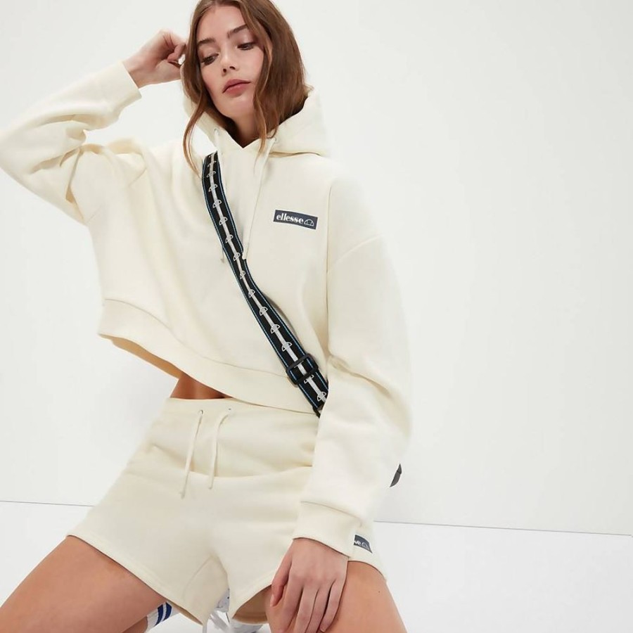 Women Ellesse Hoodies & Sweatshirts | Women'S Cria Crop Hoody Off White