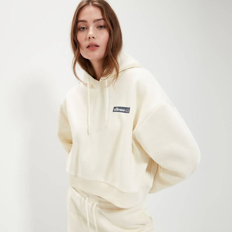 Women Ellesse Hoodies & Sweatshirts | Women'S Cria Crop Hoody Off White