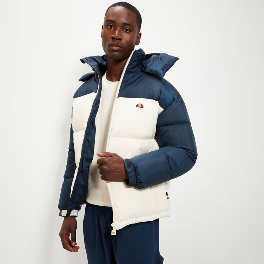 Men ELLESSE Jackets & Coats | Men'S Herald Padded Jacket Navy/Off White