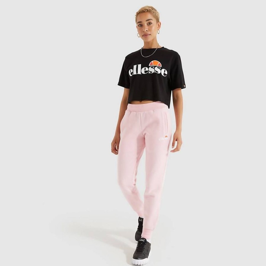 Women Ellesse Tops | Women'S Alberta Cropped T-Shirt Black