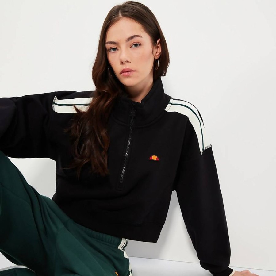 Women ELLESSE Hoodies & Sweatshirts | Women'S Innocenzo Crop Sweatshirt Black