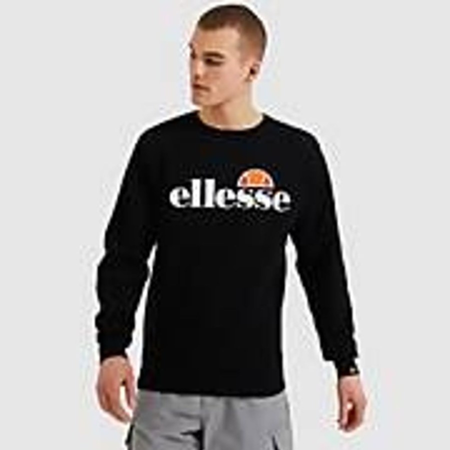 Men Ellesse Hoodies & Sweatshirts | Men'S Sl Succiso Sweatshirt Black