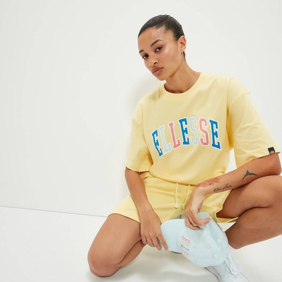 Women Ellesse Tops | Unisex Calipsi Tee Light Yellow