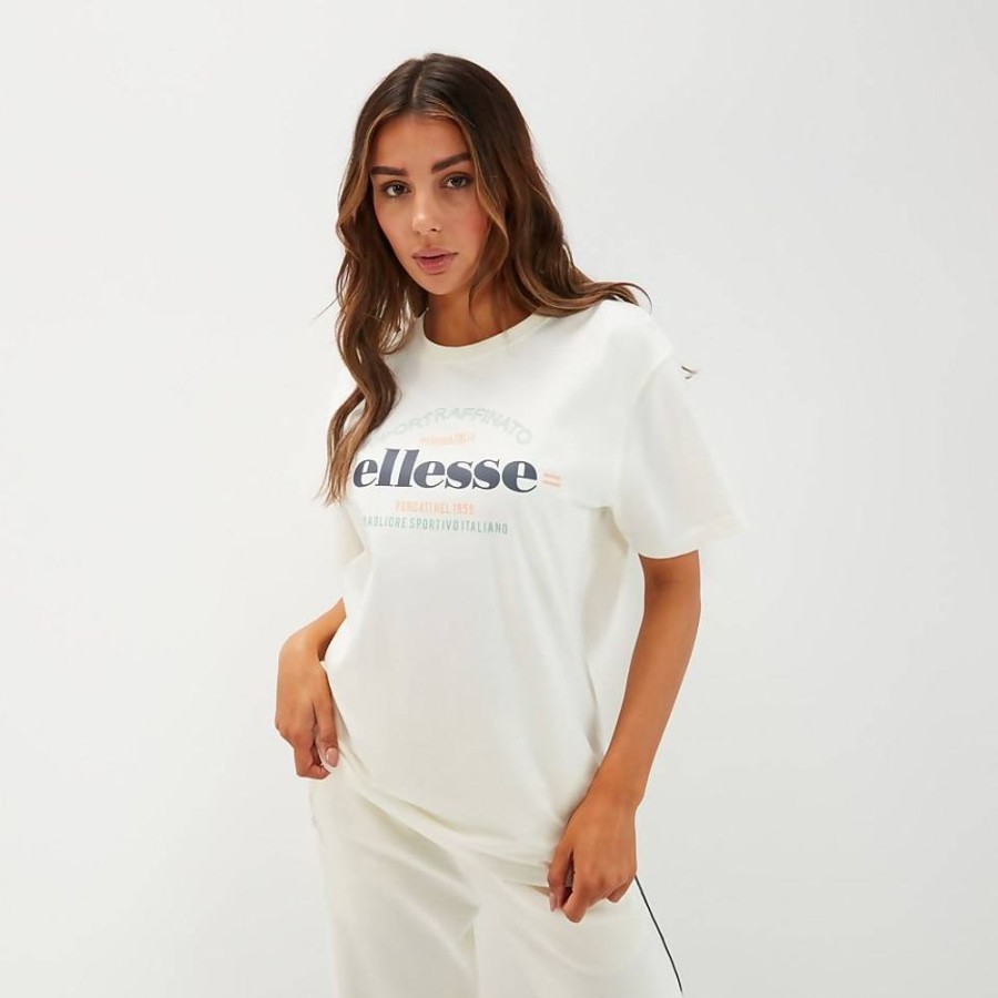 Women Ellesse Tops | Women'S Tovo Oversized Tee Shirt Off White