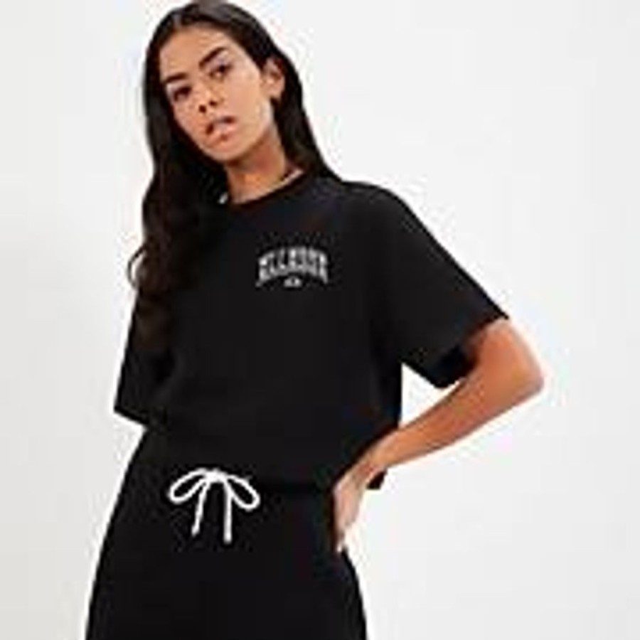 Women Ellesse Tops | Women'S Beneventi Croppd T-Shirt Black