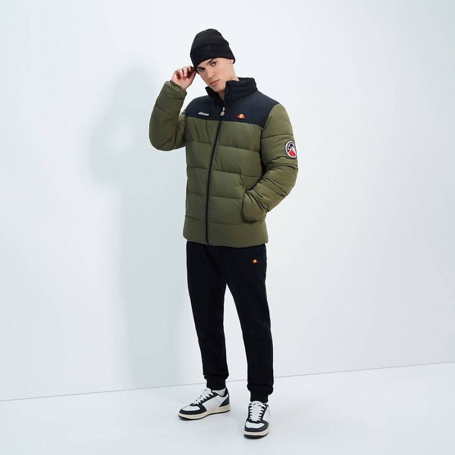 Men ELLESSE Jackets & Coats | Men'S Nebula Padded Jacket Khaki/Black