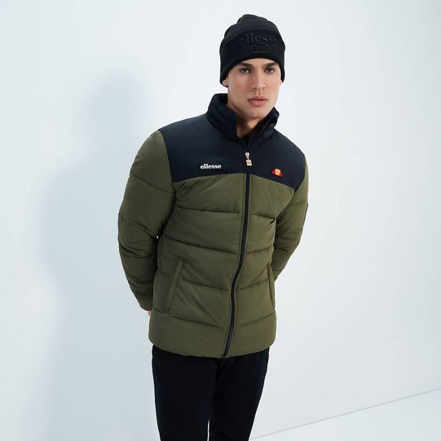 Men ELLESSE Jackets & Coats | Men'S Nebula Padded Jacket Khaki/Black