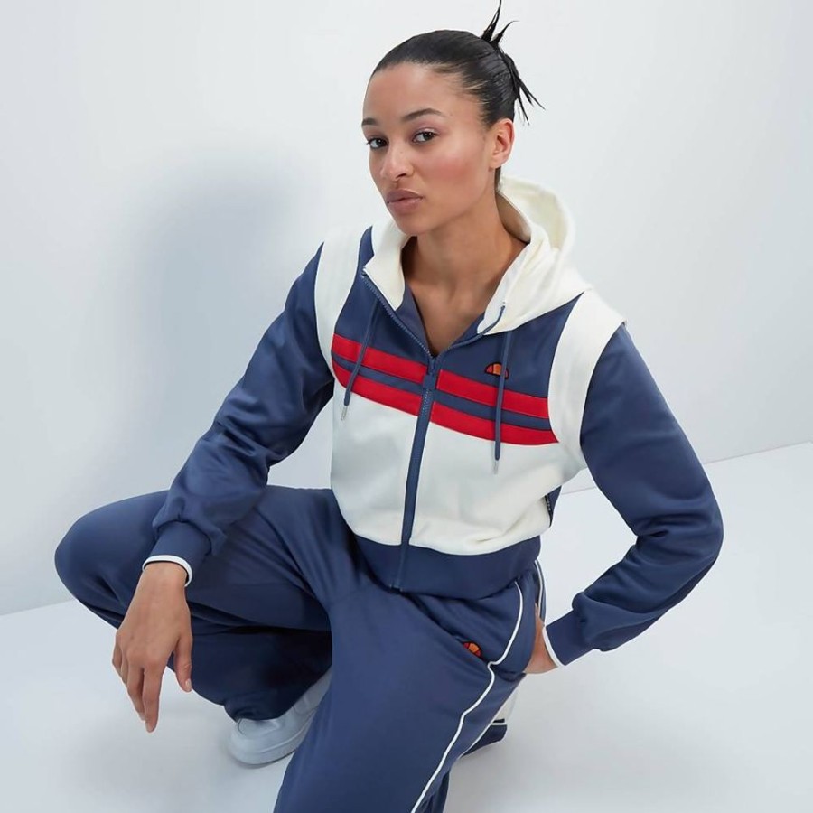 Women ELLESSE Tracktops & Tracksuits | Women'S Perna Crop Track Top Dark Blue